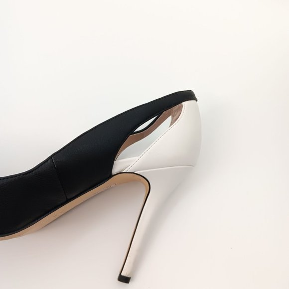 WHITE HOUSE BLACK MARKET WOMENS BLACK/WHITE PUMPS SIZE 9.5M - Picture 13 of 16